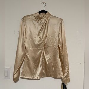 Vintage Anne Klein II cream silk blouse with tag